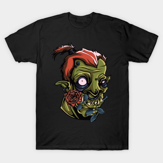 Zombie Rose T-Shirt by positivedesigners